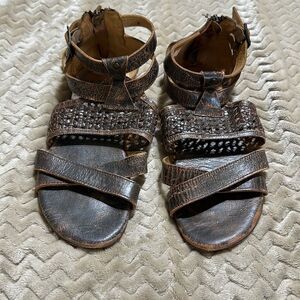 Bed Stu distressed leather Capriana gladiator sandals Sz 9